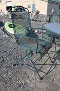 *NO STORAGE* Glass Top Wrought Iron Dining Set