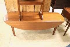 Modern Mahogany Drop Leaf Coffee Table