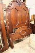 Victorian Carved Walnut Bed