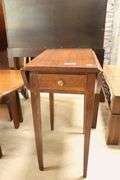Cabinet-Made Mahogany Drop Leaf End Table