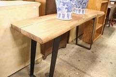 MCM Style Slab Top Console