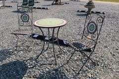 Wrought Iron and Mosaic Tile Bistro Set