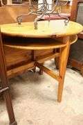 Cabinet-Made Farmhouse Pine Demilune Console Table