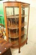 *NO STORAGE* Antique Golden Oak China Cabinet, As-Is