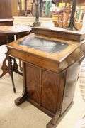 Victorian Inlaid Canterbury Desk, Veneer Damage