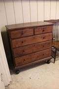 American Walnut Chest of Drawers on Ball Feet
