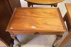 Colonial Revival Queen Anne Style Mahogany Tea Table