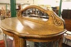 *NO STORAGE* Modern Oak China Cabinet
