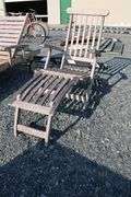 *NO STORAGE* 2 Teak Poolside Lounge Chairs, Dry Finish