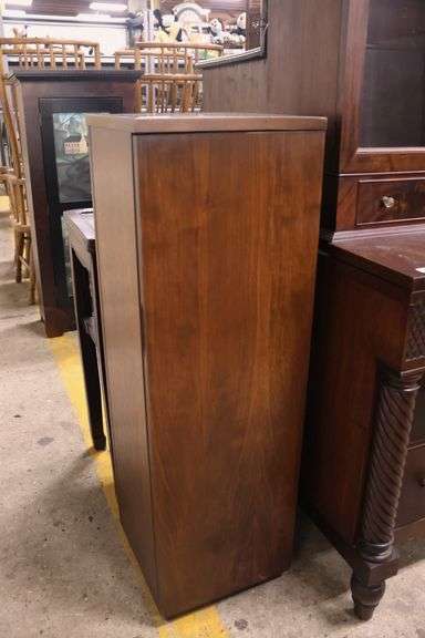 Lane MCM Walnut Pedestal with Storage