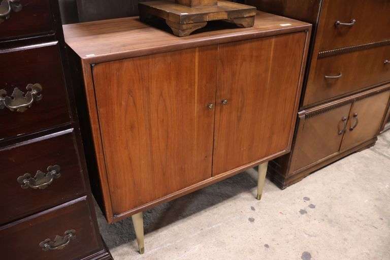 MCM Walnut Liquor Cabinet, No Shelves