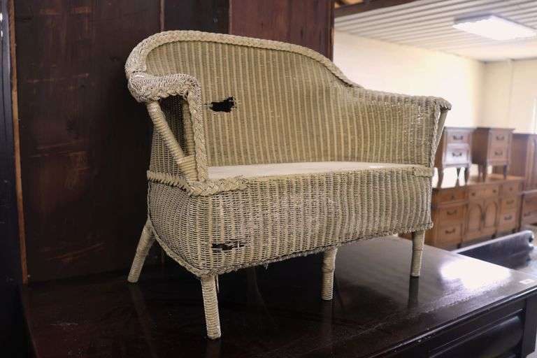 Wicker Child's Bench, As-Is