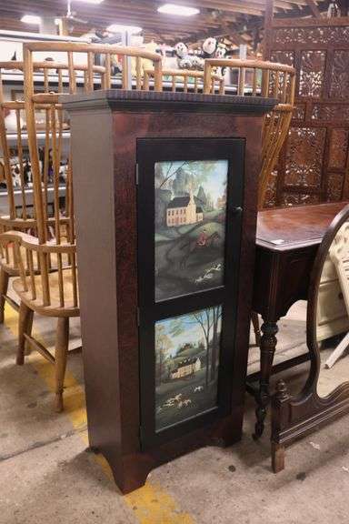 Modern Farmhouse Foxhunt Decor Cabinet