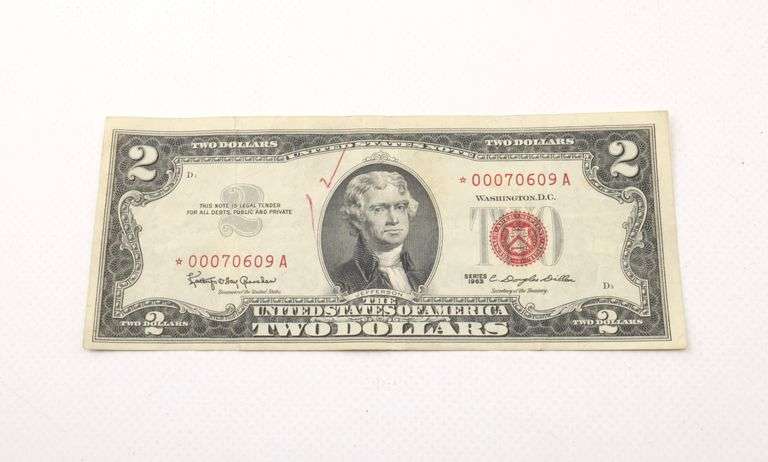 U.S. $2 Star Note - Dixon's Auction at Crumpton