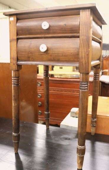 Sheraton Walnut Two Drawer Work Table