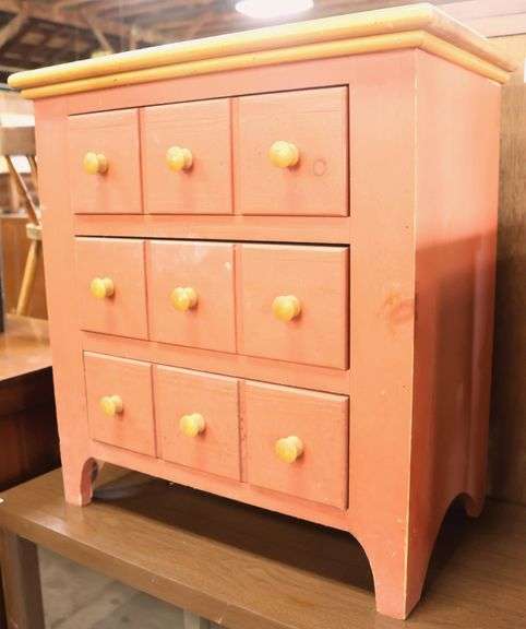 Mastercraft Farmhouse Pine Faux Apothecary Nightstand, Minor Wear