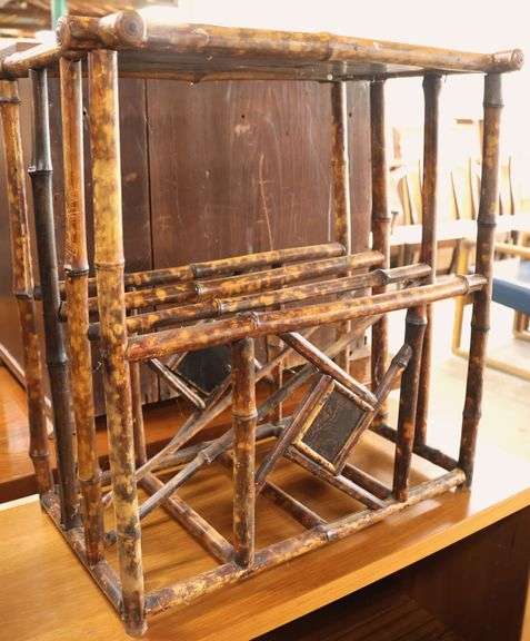 Victorian Scorched Bamboo Chinoiserie Side Table