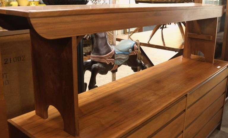 Modern Farmhouse Pegged Walnut Bench