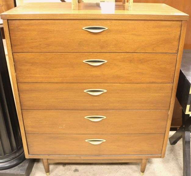 MCM Walnut Five Drawer Chest