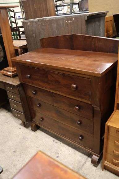 Empire Mahogany Four Drawer Chest, Minor Repairs