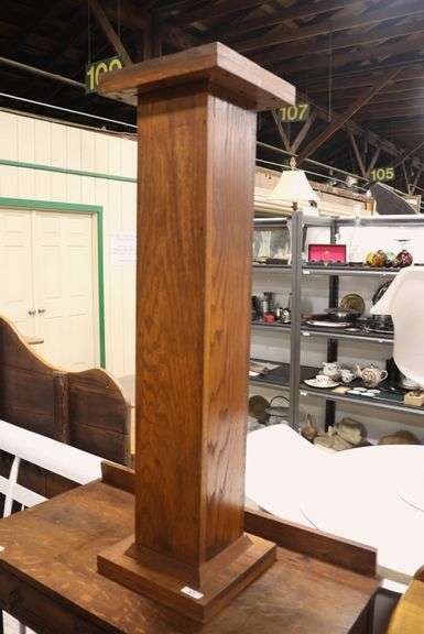 Mission Oak Pedestal
