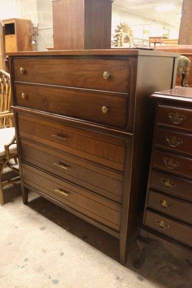MCM Walnut Five Drawer Chest