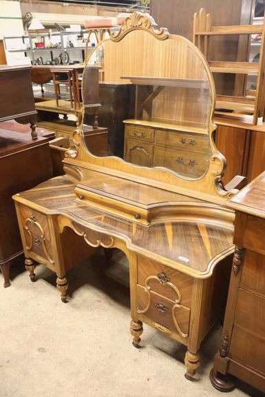 Art Deco Olivewood Vanity
