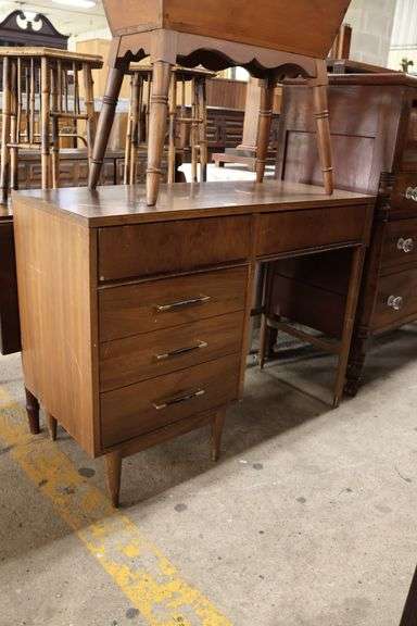 MCM Walnut Desk with Laminate Top