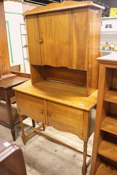 Vintage Farmhouse Pine Hutch