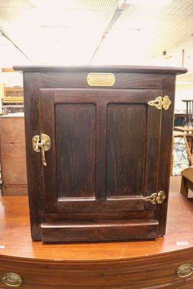 Reproduction White Clad Ice Box Style End Table - Dixon's Auction at ...