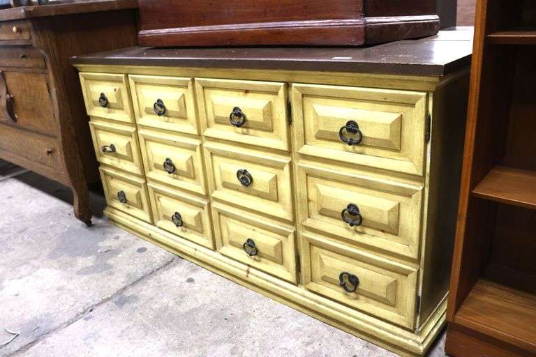 MCM Spanish Colonial Style Painted Credenza