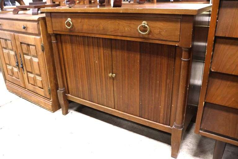 Kindel MCM Directoire Style Liquor Cabinet, Marks on Top
