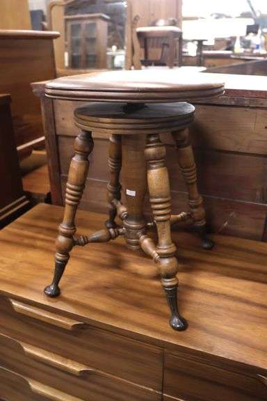 Victorian Claw Foot Piano Stool