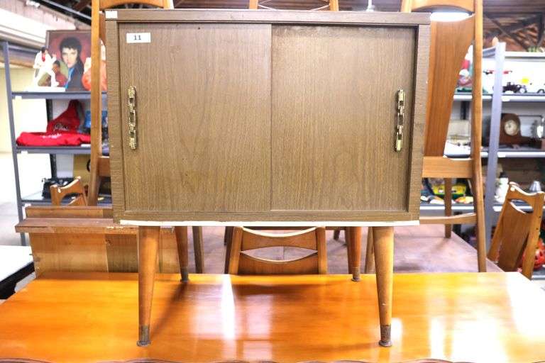 MCM Laminate Sliding Door Record Cabinet
