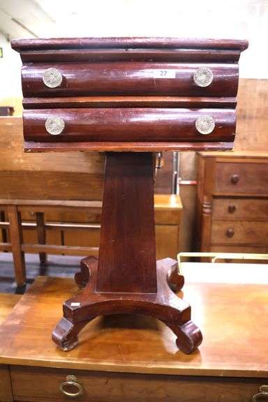 Unusual Country Empire Two Drawer Stand