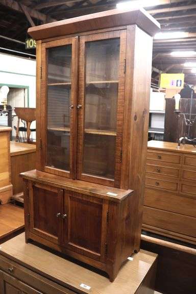 Vintage Child's Farmhouse Stepback Cupboard