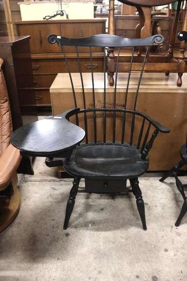 George Matthews Winston Salem North Carolina Benchmade Windsor Writing Arm Chair