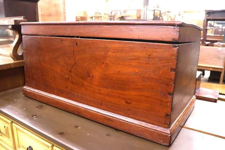 Antique Dovetailed Walnut Tool Chest