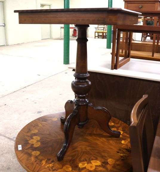 Victorian Inlaid Walnut Game Table with Chess Board Top