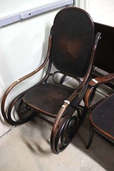 Thonet Style Bentwood and Pressed Wood Rocking Chair - Dixon's Auction ...