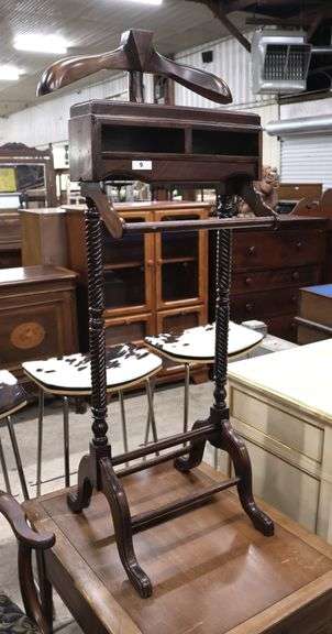 Modern Mahogany Valet Dressing Stand