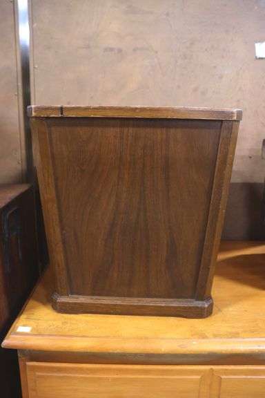 MCM Walnut Waste Bin