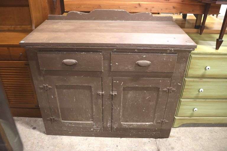 Antique Farmhouse Painted Server