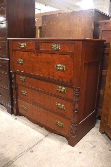 Pennsylvania Sheraton Cherry and Figured Maple Chest