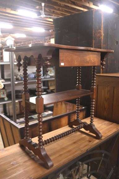 Victorian Walnut Spool Table