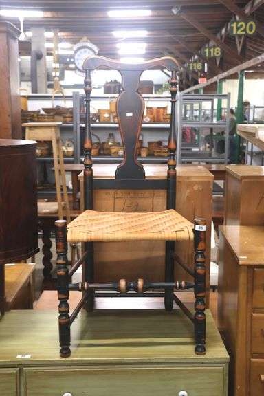 Benchmade Distressed Paint Banister Back Chair