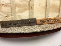 2 Wooden signs one money
