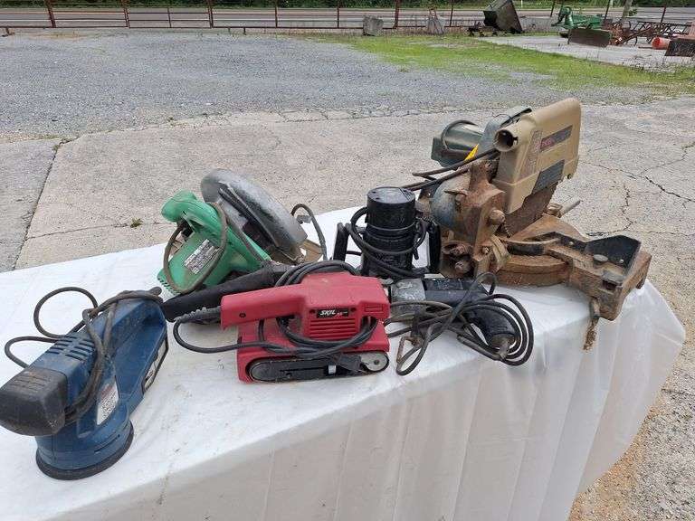 Belt Sander + Skilsaw+ Sander+Drill +Router & Miter Saw all one money 6pc
