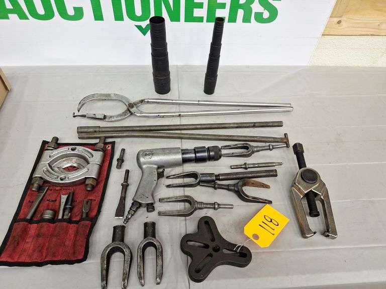 Air Hammer -- Tie Rod Tools -- Chisels  -- Race Press-- Tongs all one money