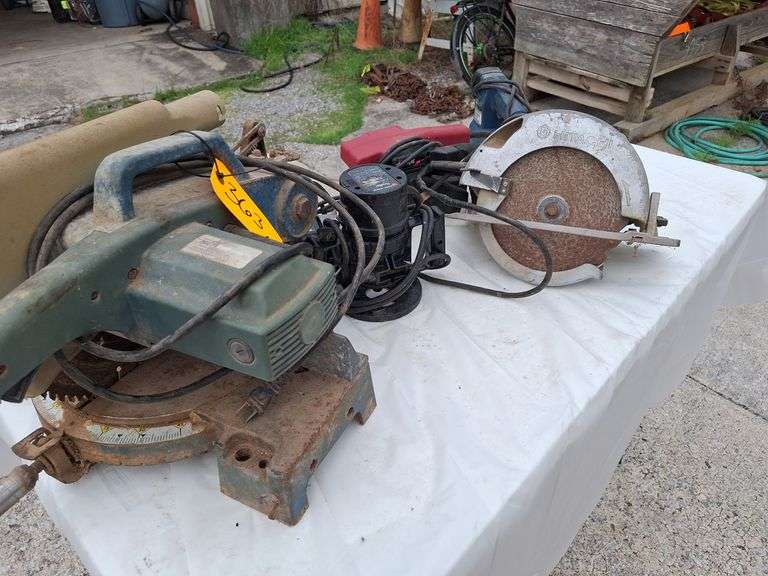 Belt Sander + Skilsaw+ Sander+Drill +Router & Miter Saw all one money 6pc